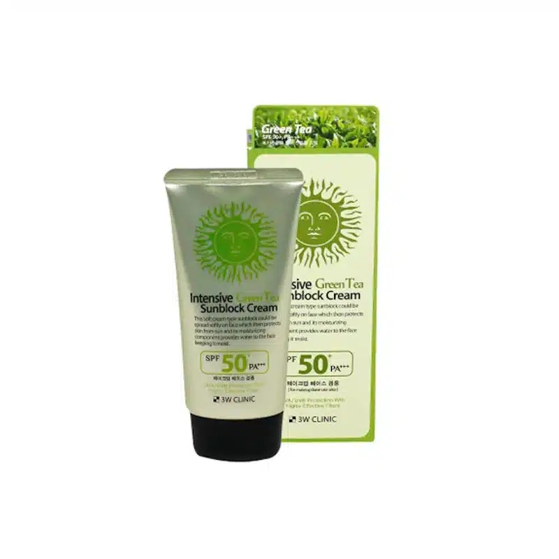 3W Clinic Green Tea Sunblock Cream SPF 50+PA+++ 70ml